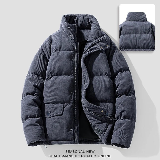 Men's Corduroy Puffer Parka Jacket