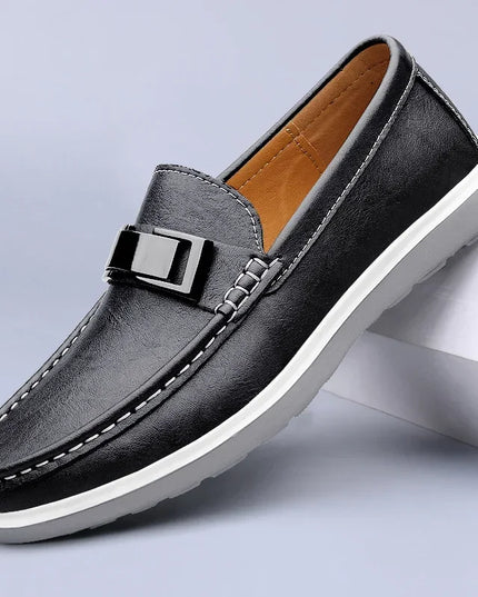 Men's Leather Casual Slip-On Loafers – Stylish and Comfortable Slip On