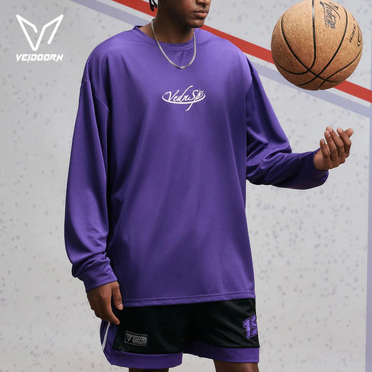 Men's Veidoorn Long Sleeve Athletic Lightweight Quick-Dry Sweater Jumper