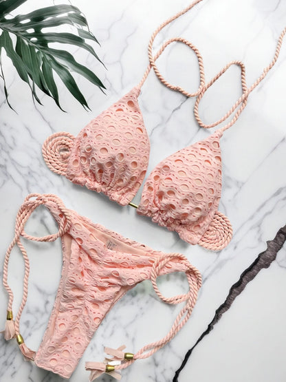 Women's 2-Piece Tassel Strap Bikini Set