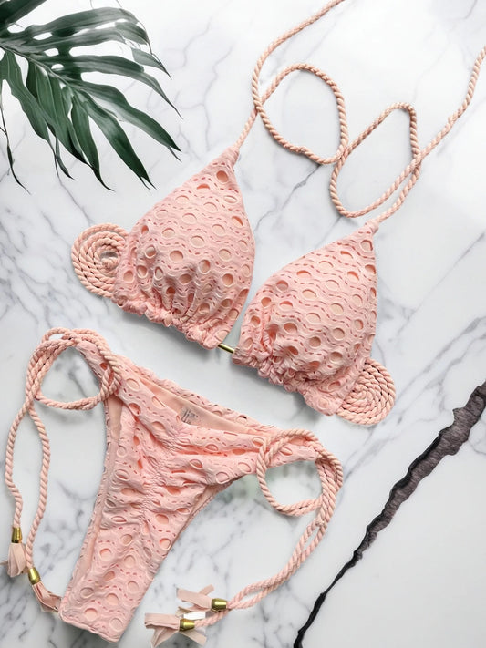 Women's 2-Piece Tassel Strap Bikini Set