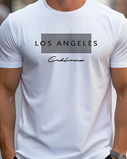Men's Slim Fit Los Angeles Graphic Printed T-Shirt