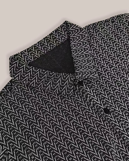 Men's Casual Short Sleeve Shirt with Loose Fit and Turn-Down Collar