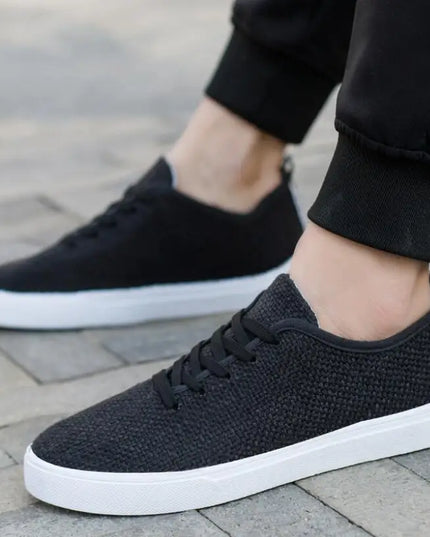 Breathable Mesh Canvas Men’s Lightweight Walking Flats