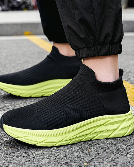 Unisex Breathable Lightweight Non-Slip Sneakers with Thick Sole