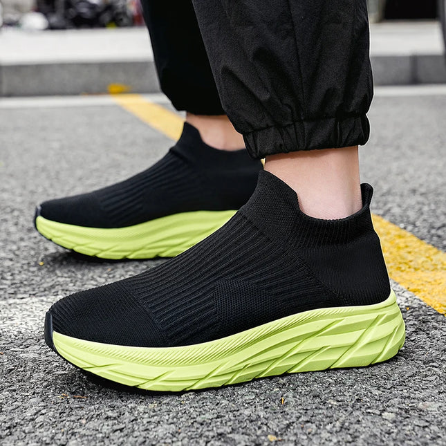 Unisex Breathable Lightweight Non-Slip Sneakers with Thick Sole