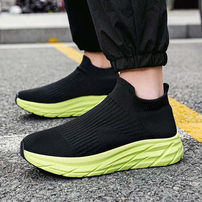 Unisex Breathable Lightweight Non-Slip Sneakers with Thick Sole