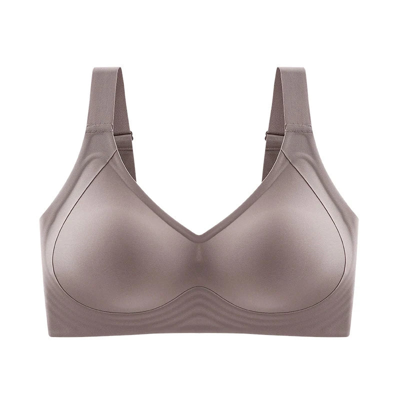 Seamless Wireless Push-Up Bra for Women - Plus Size, Thin Cup