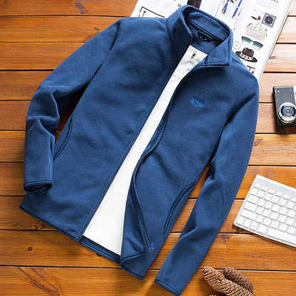 Men's Thermal Fleece Windbreaker Jacket - Various Colors