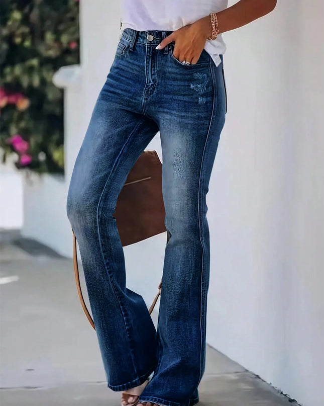 High Waist Women's Slimming Flared Denim Jeans