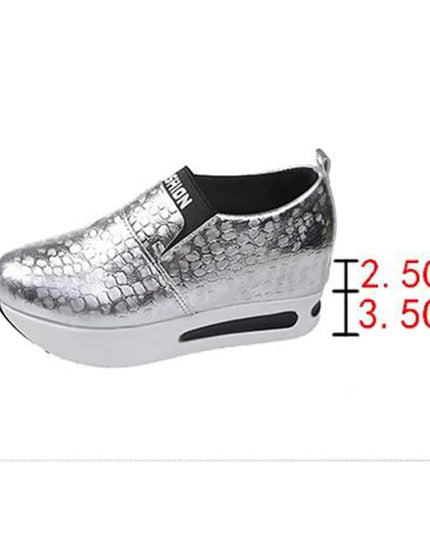 Casual Slip-On Platform Sneakers for Women – Non-Slip Thick Sole- Various Colors