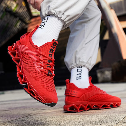 Men's Breathable Soft-Soled Lace-Up Sneakers - Comfortable & Lightweight Athletic Shoes for Men