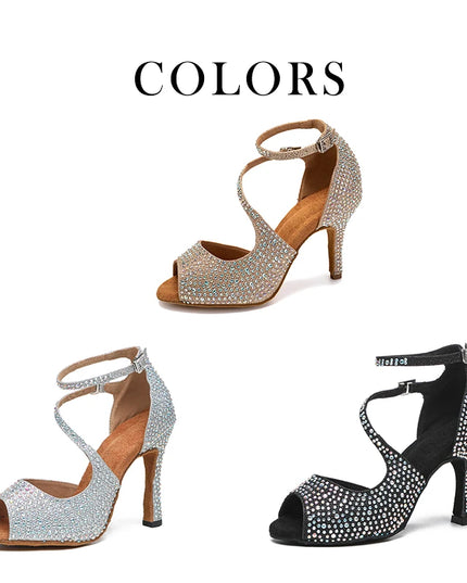 DKZSYIM Women’s Rhinestone High Heels