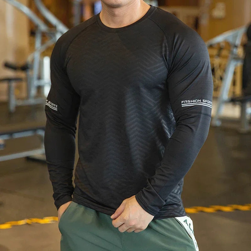 Men's Quick-Drying, Breathable Compression Gym Sweater