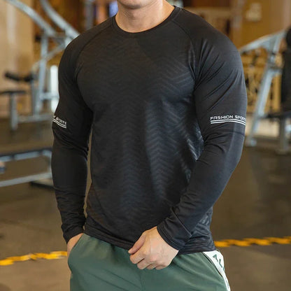 Men's Quick-Drying, Breathable Compression Gym Sweater