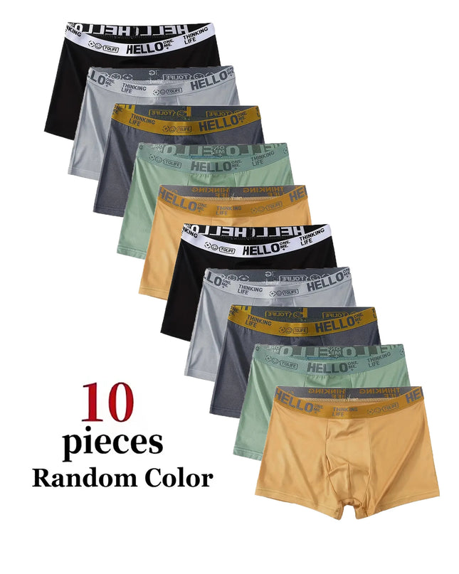 10-Pack Men's High Stretch Boxer Shorts - Breathable and Soft Underwear