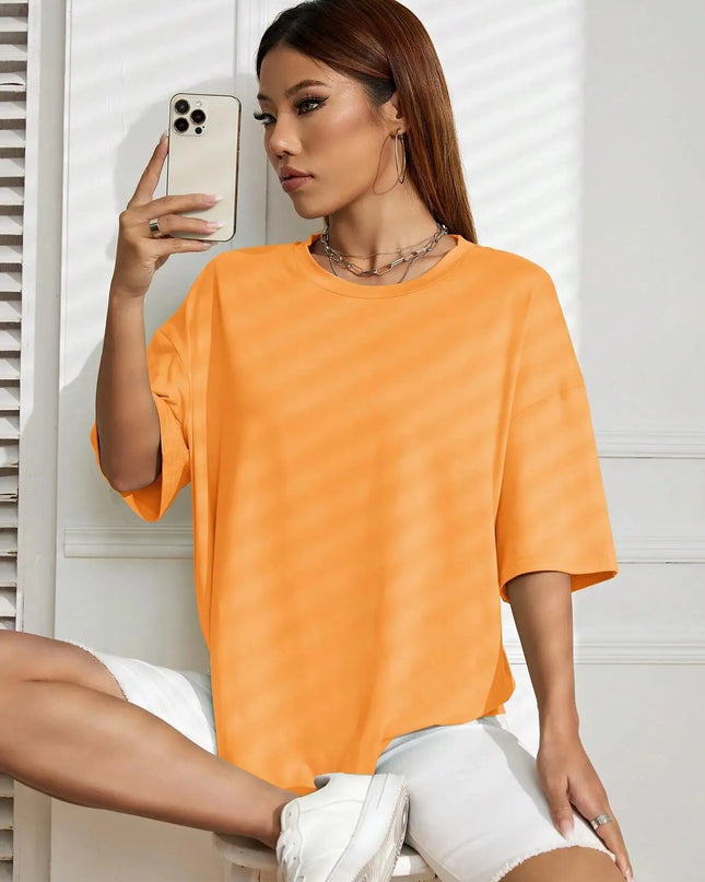 Cotton Women's T-Shirt - Loose Casual Fit