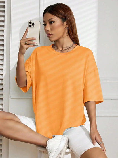 Cotton Women's T-Shirt - Loose Casual Fit