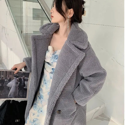 Women's Casual Loose Fit Faux Fur Coat – Thick, Warm, and Luxuriously Cozy Jacket
