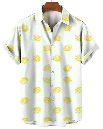 Men's T-Shirt with a Variety of Fruit and Animated Print
