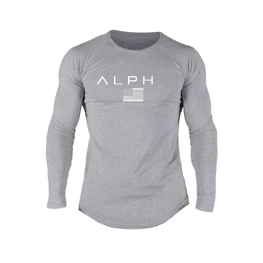 Men's Alph Fitness Cotton Casual Long Sleeve Sweater