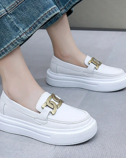 Breathable Faux Leather Women's Loafers