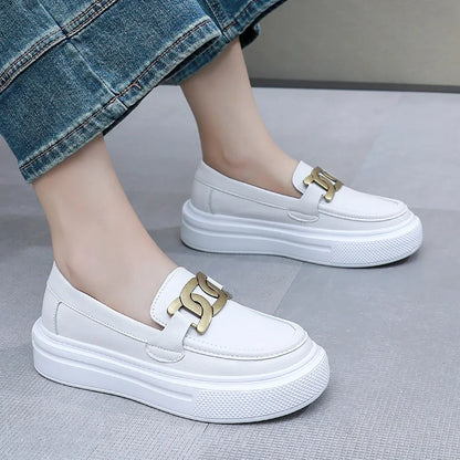 Breathable Faux Leather Women's Loafers