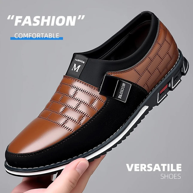 Men's Comfortable Faux Leather Slip-On Shoes