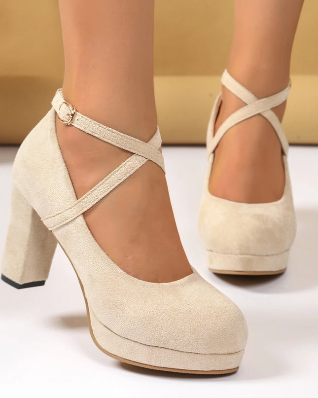 Stylish Women's High Heel Shoes with Strap