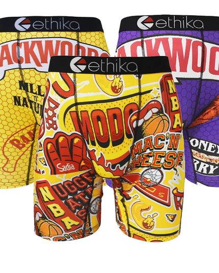 Ethika Men's Boxer Briefs - Breathable, Moisture-Wicking Underwear with Non-Ride-Up Fit and Chafe-Resistant Seams (S-XXXL)