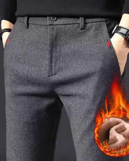 Men's Casual Straight Leg Long Pants - Slim Fit Design