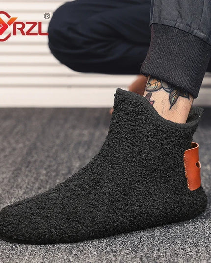 Men's Cotton High Top Shoes - Warm, Lightweight Slip-On Sneakers for Men