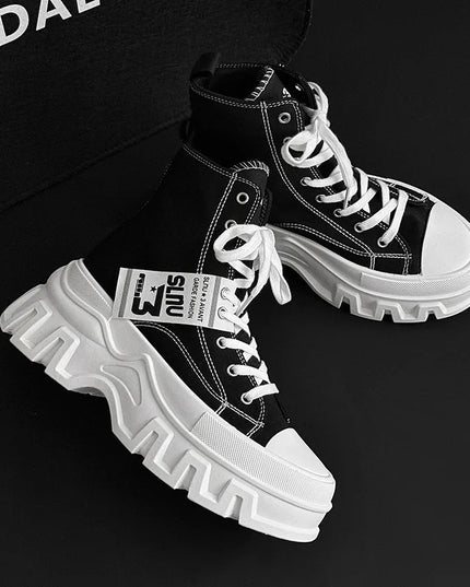 Unisex Casual Canvas Sneakers with Vulcanized Sole