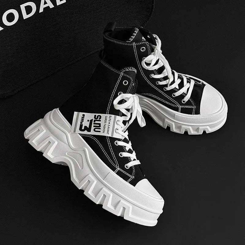 Unisex Casual Canvas Sneakers with Vulcanized Sole