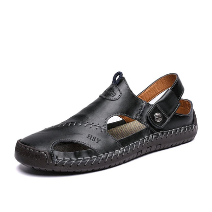 Classic Roman Sandals for Men in Faux Leather