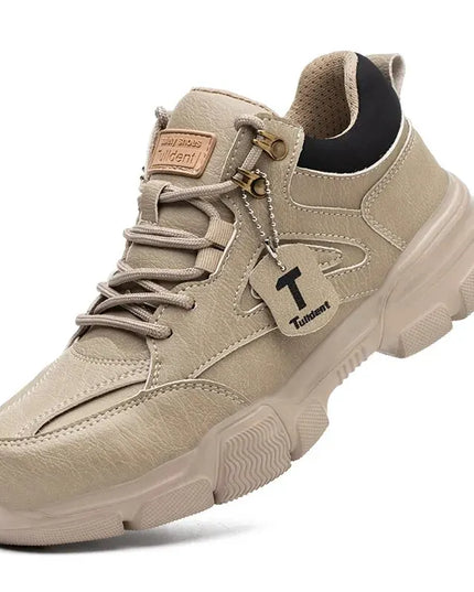 Anti-Puncture Steel Wire Safety Shoes for Men with Rotary Buckle