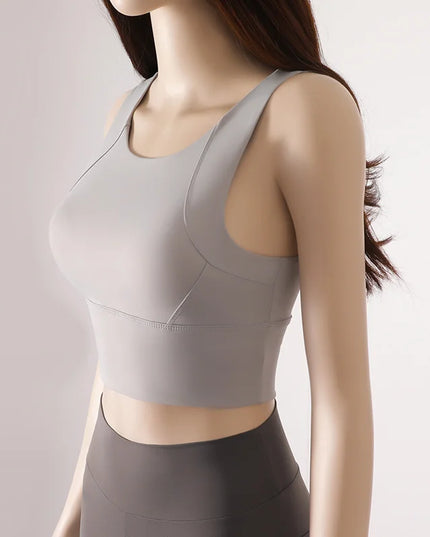 Women’s Sports Activewear Vest with Fixed Chest Pad