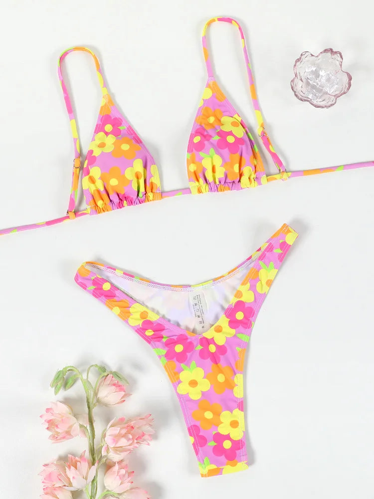 Bold Cut-Out Low-Waist Bikini Set for Women