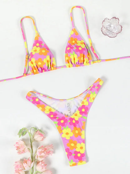 Bold Cut-Out Low-Waist Bikini Set for Women