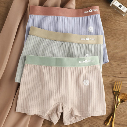 Women's 3-Pack Cotton Striped Breathable Briefs - Comfortable and Stylish Underwear Set