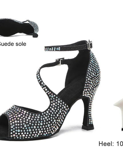 DKZSYIM Women’s Rhinestone High Heels