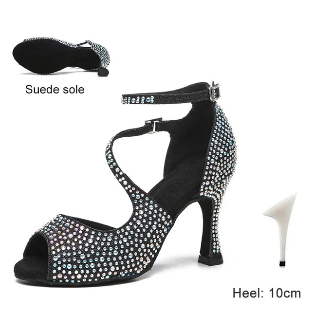 DKZSYIM Women’s Rhinestone High Heels