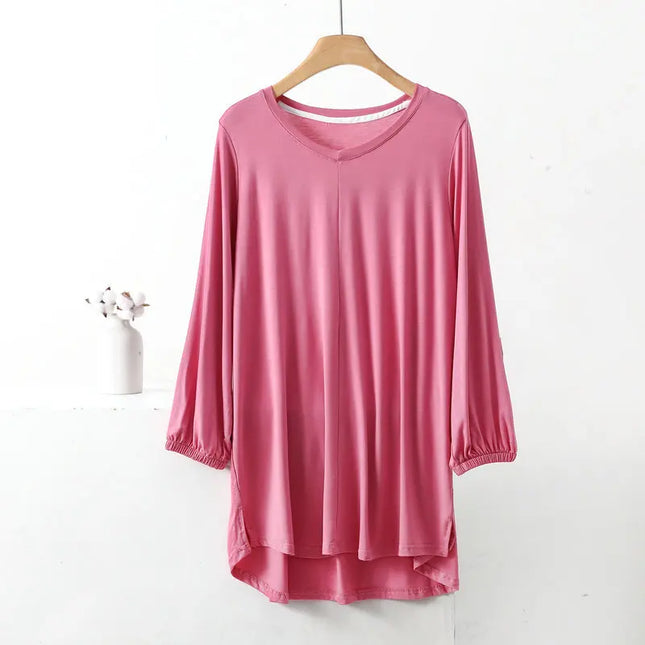 Women's V-Neck Loose Fit Tunic Top