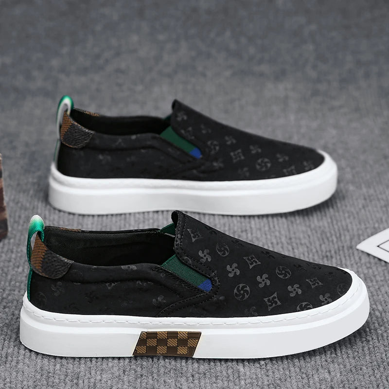 Men's Breathable Slip-On Sneakers - Flat Loafers for Men