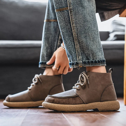 Men's Casual High-Top Faux Leather Shoes