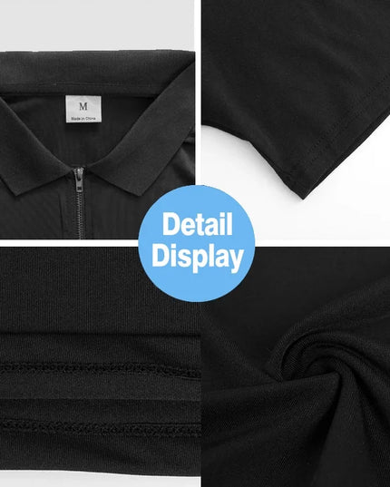 Men's Quick-Dry Compression Short Sleeve Polo T-Shirt