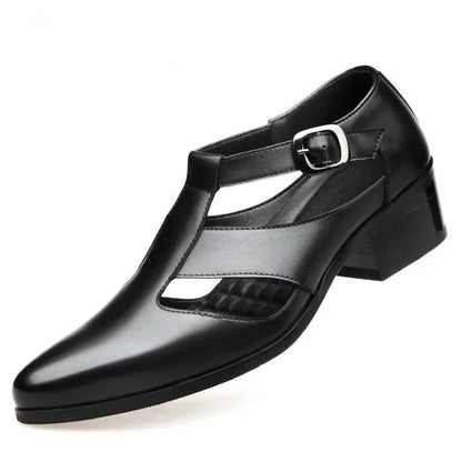 Men's Genuine Leather Dress Shoes – Pointed Toe Leather Shoes for Men