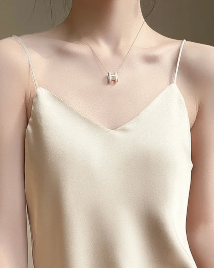 Women's V-Neck Spaghetti Strap Blouse – Stylish & Flowy Top for Women