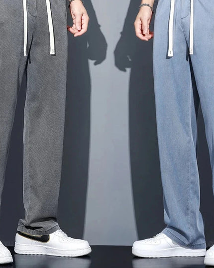 Men's Loose Fit Wide Leg Jeans in Soft Thin Lyocell