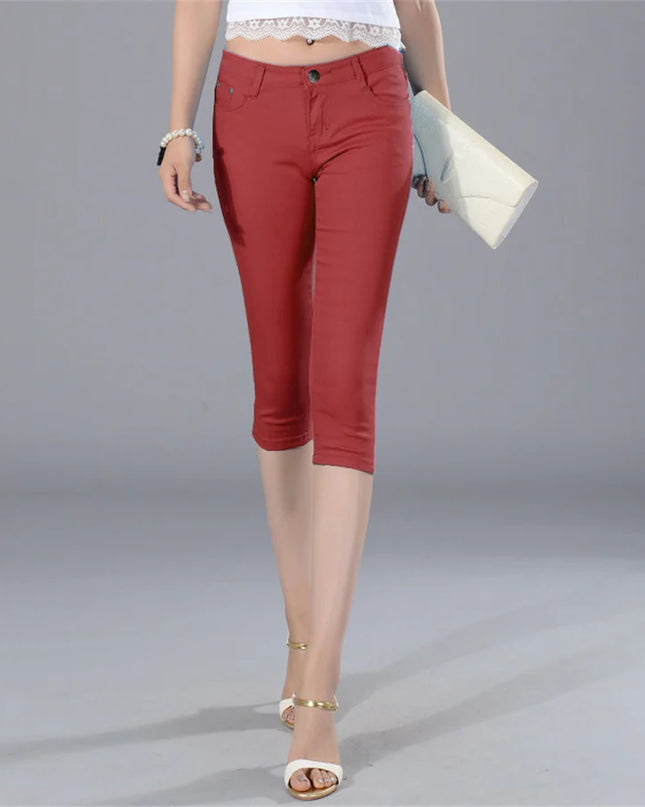 Women's Calf-Length Slim Fit Pants – Elegant & Comfortable Women's Trousers